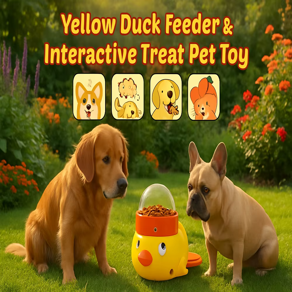 Comedero lento para perros y gatos – Juguete dispensador pato - imagen 5