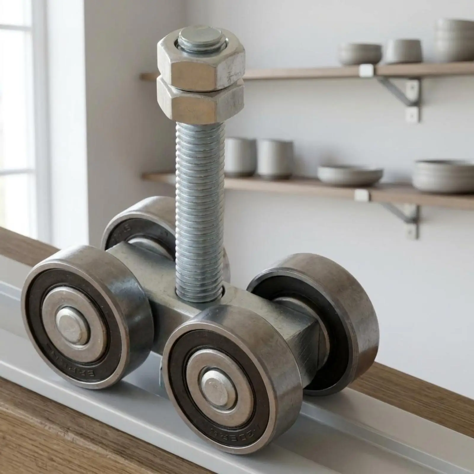 Ruedas para Puerta Corredera con 4 Rodillos – Kit de Mechanismo Deslizante - imagen 3