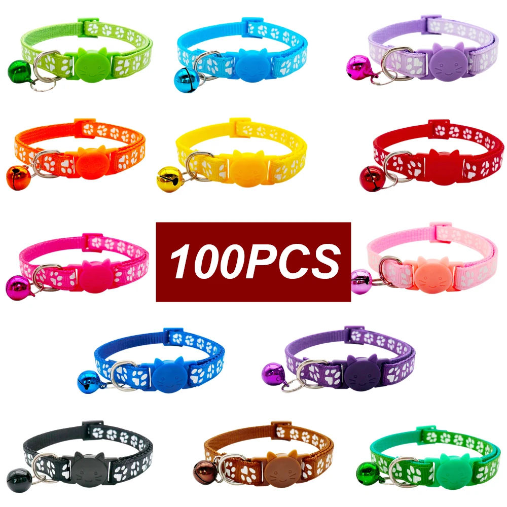 Collar antipérdida ajustable con campana y huellas para perros y gatos - imagen 5