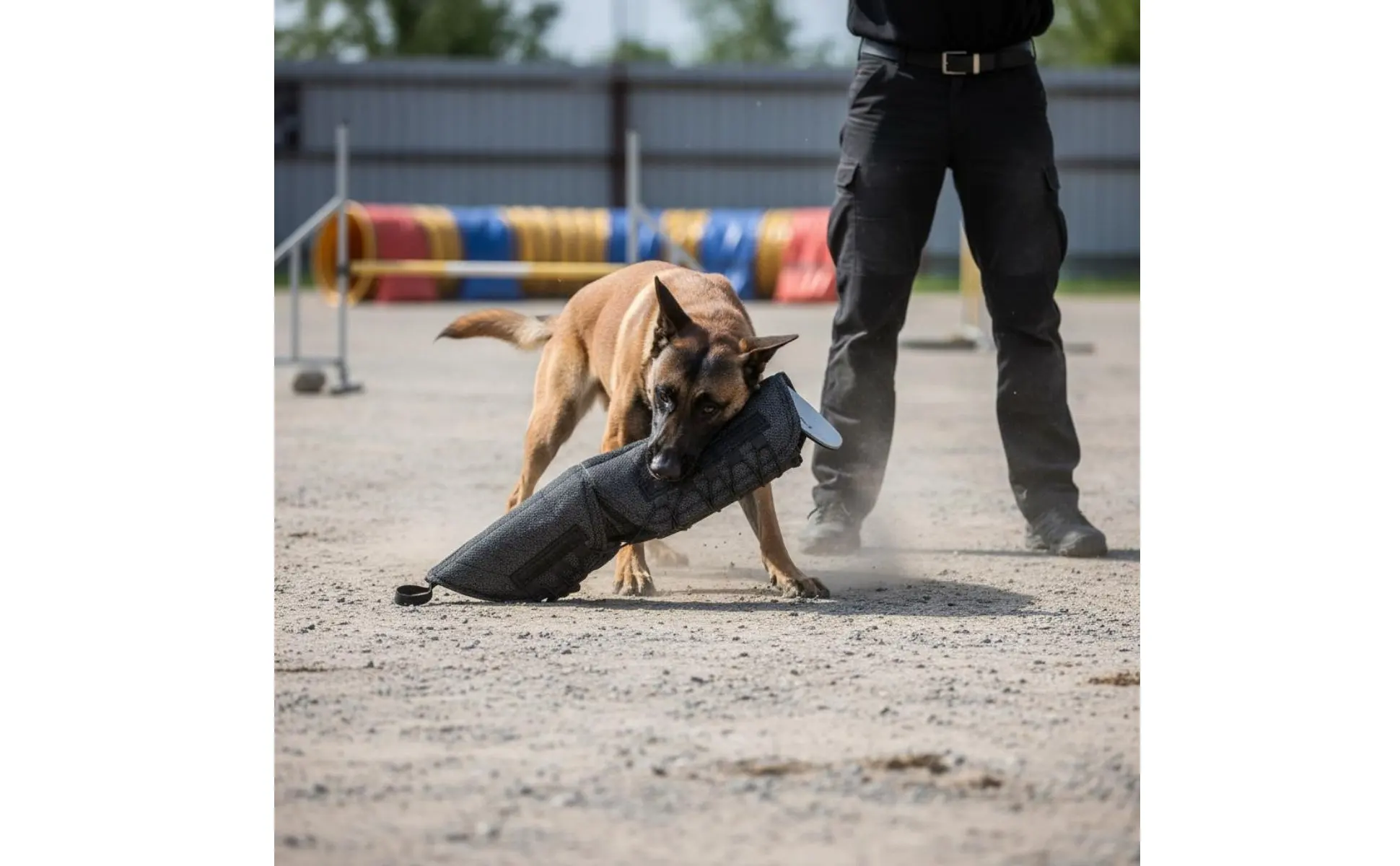 Manga protectora acolchada de agarre para entrenamiento canino