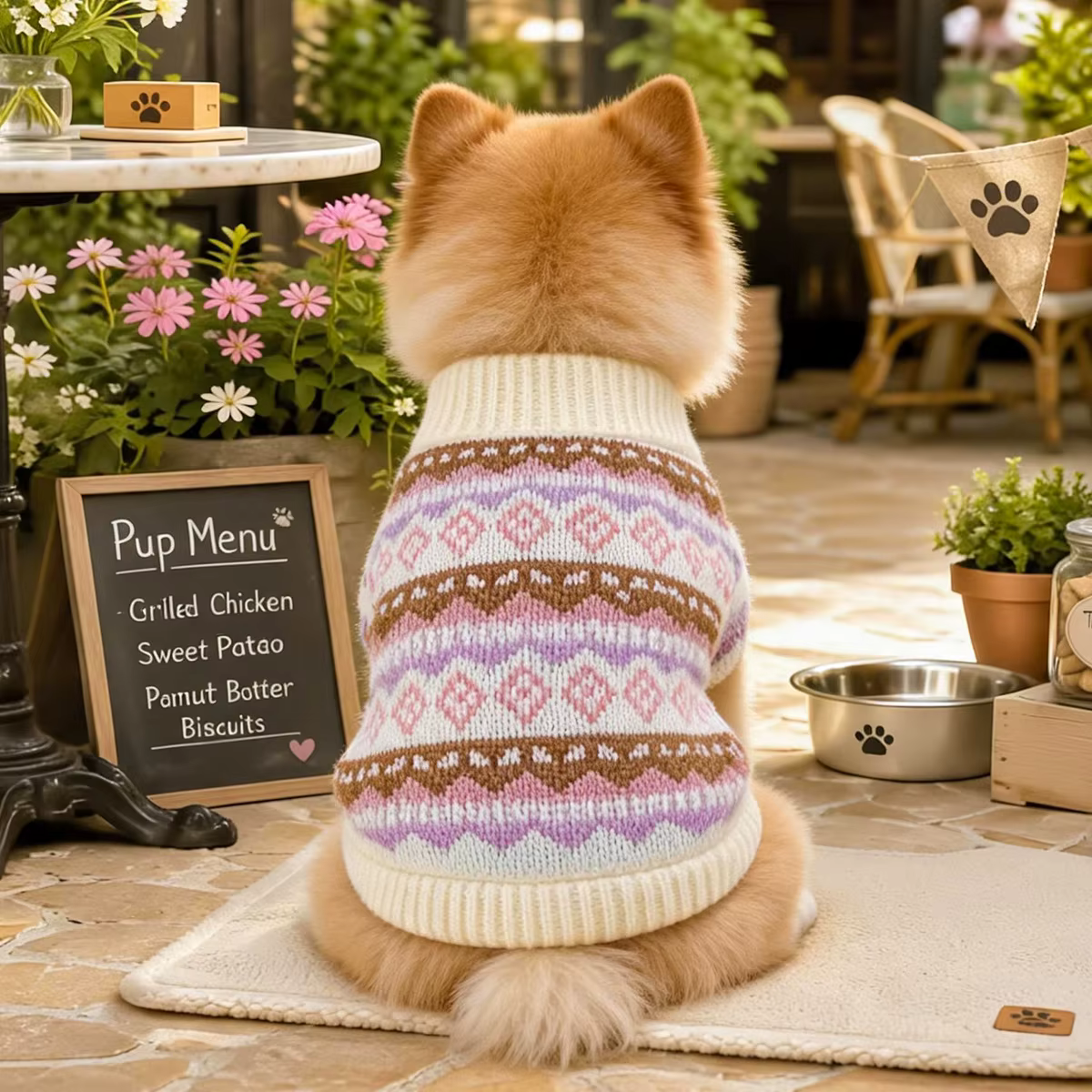 Chaqueta de invierno ABQP en color rojo para mascotas