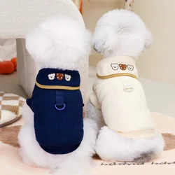 Camiseta gofre sin mangas oso para perros y gatos