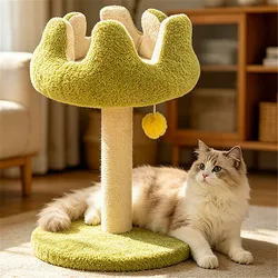 Árbol rascador flor para gatos: felpa, casa y protector sofá