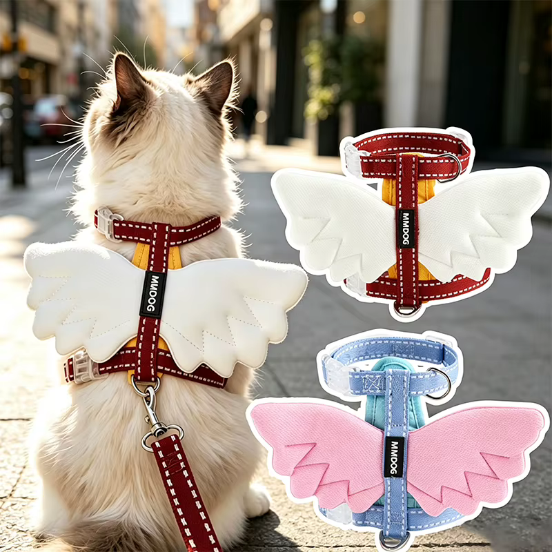 Arnés anti-escape ajustable con alas de ángel y correa para perro - imagen 5