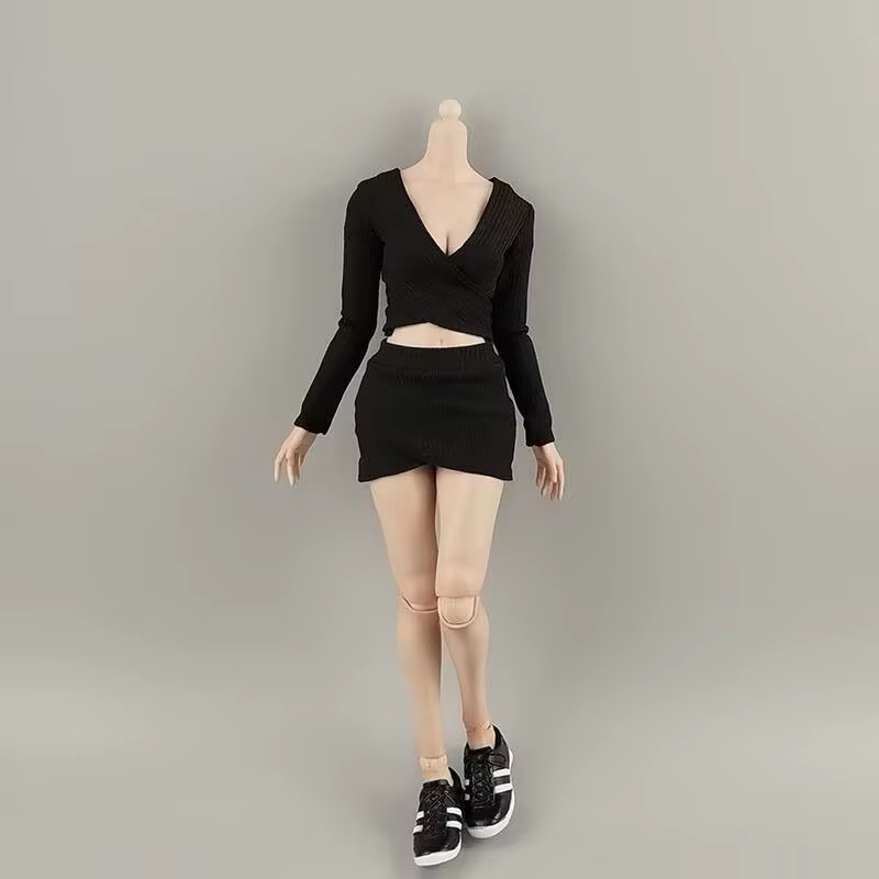 Conjunto ropa para figura de acción femenina 1/6 – Falda y top cruzado 12 pulgadas - imagen 2