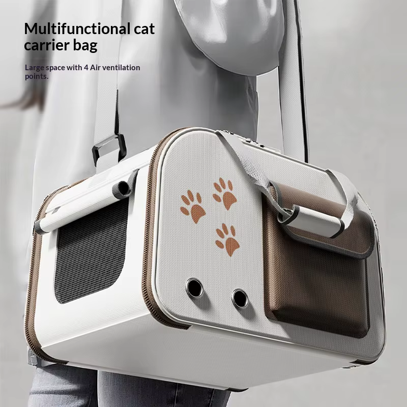 Mochila transportadora tipo cápsula antiestrés para gatos y perros - imagen 4