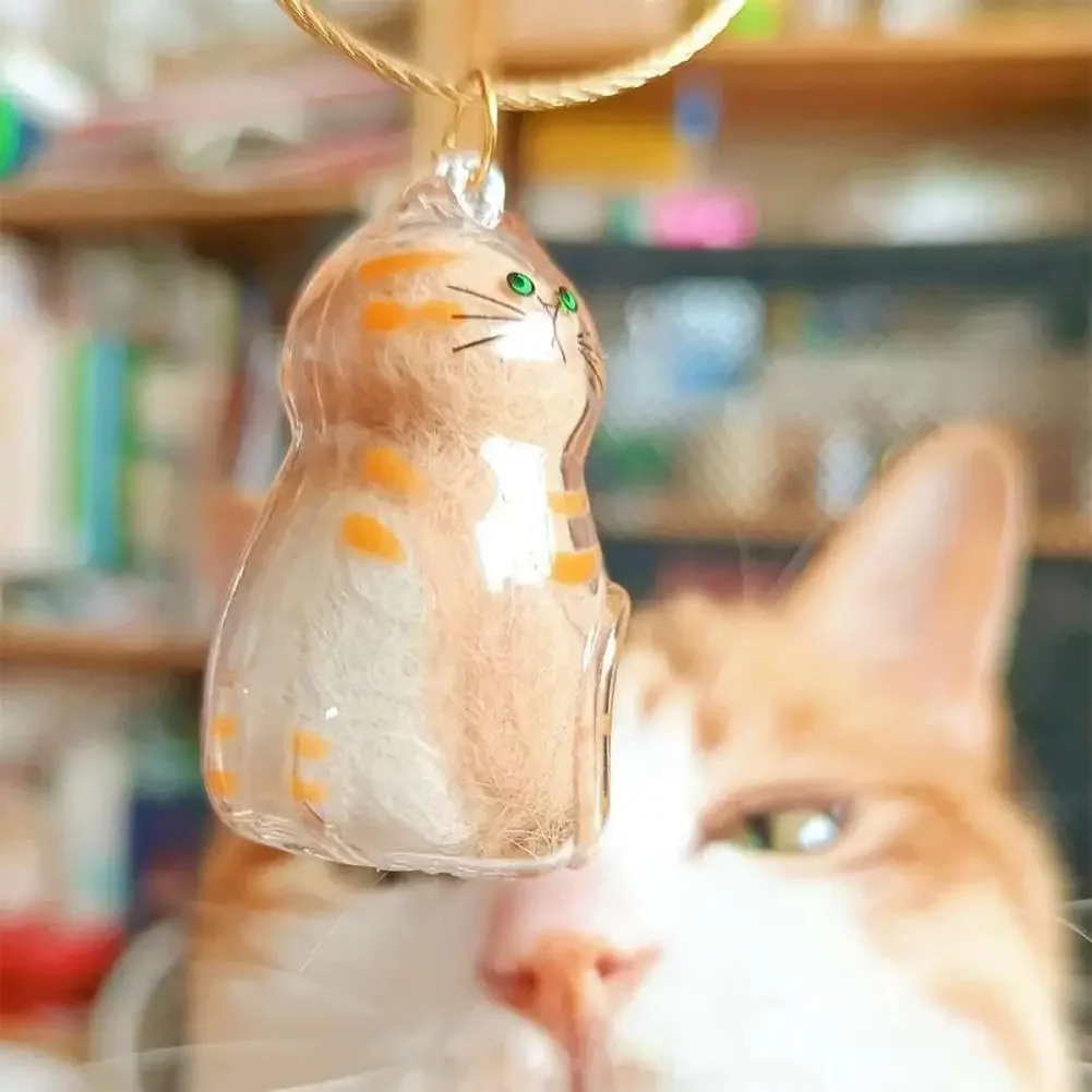 Ejemplo de pelo de gato dentro de la cápsula