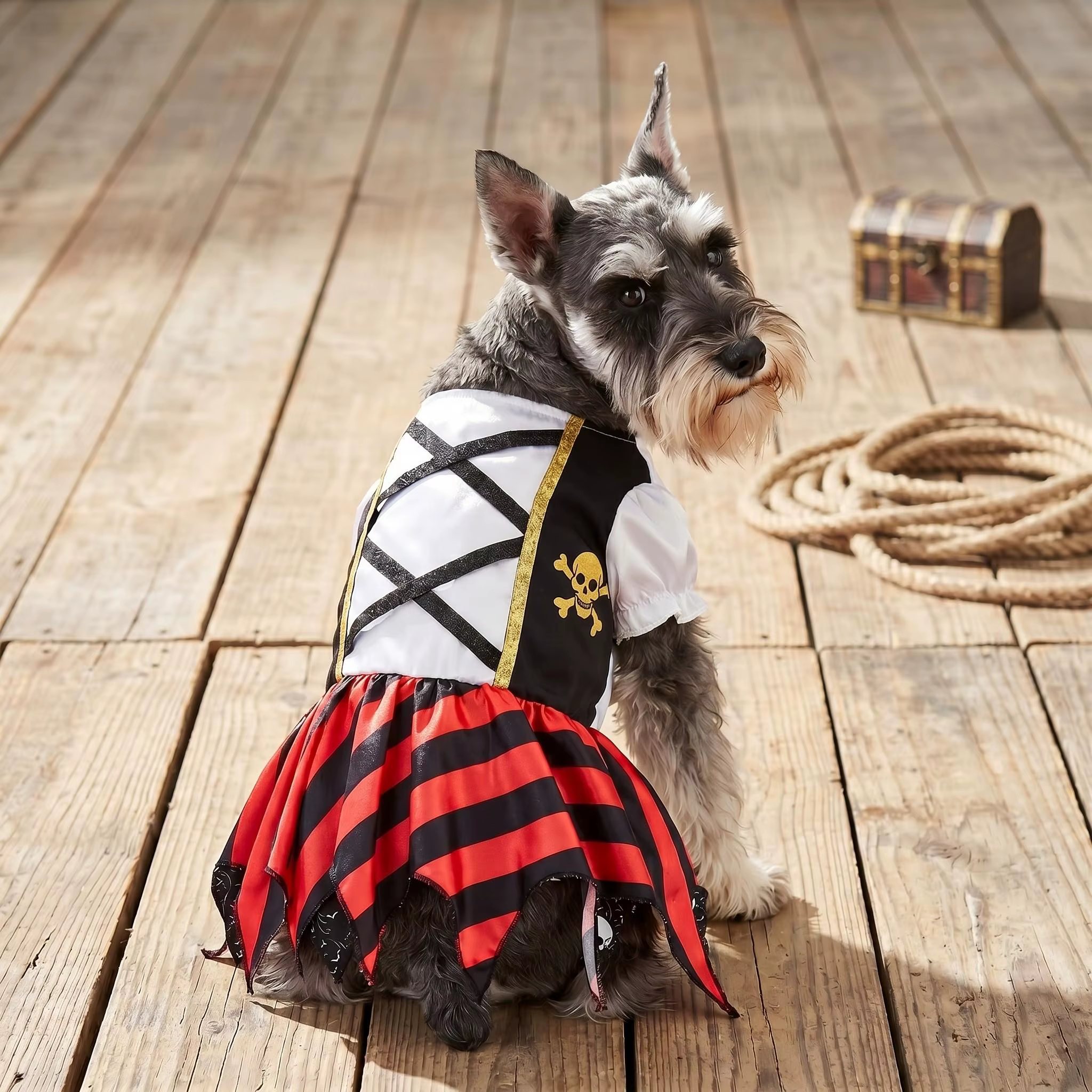 Falda de pirata para mascotas