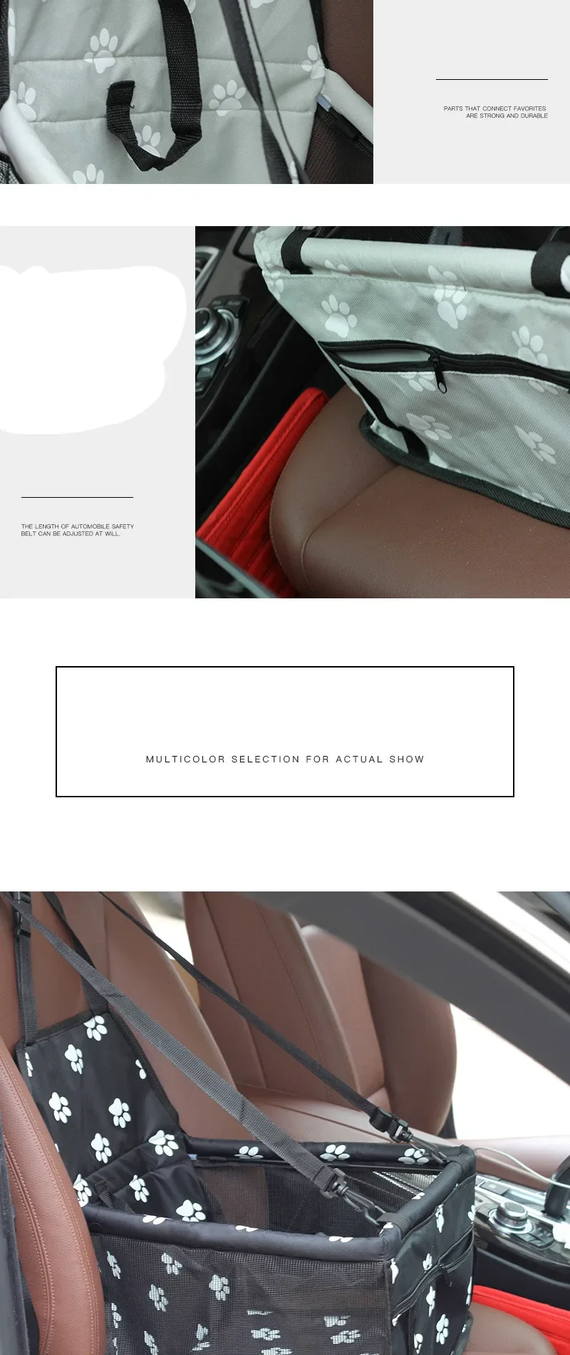 Hamaca instalada en asiento trasero