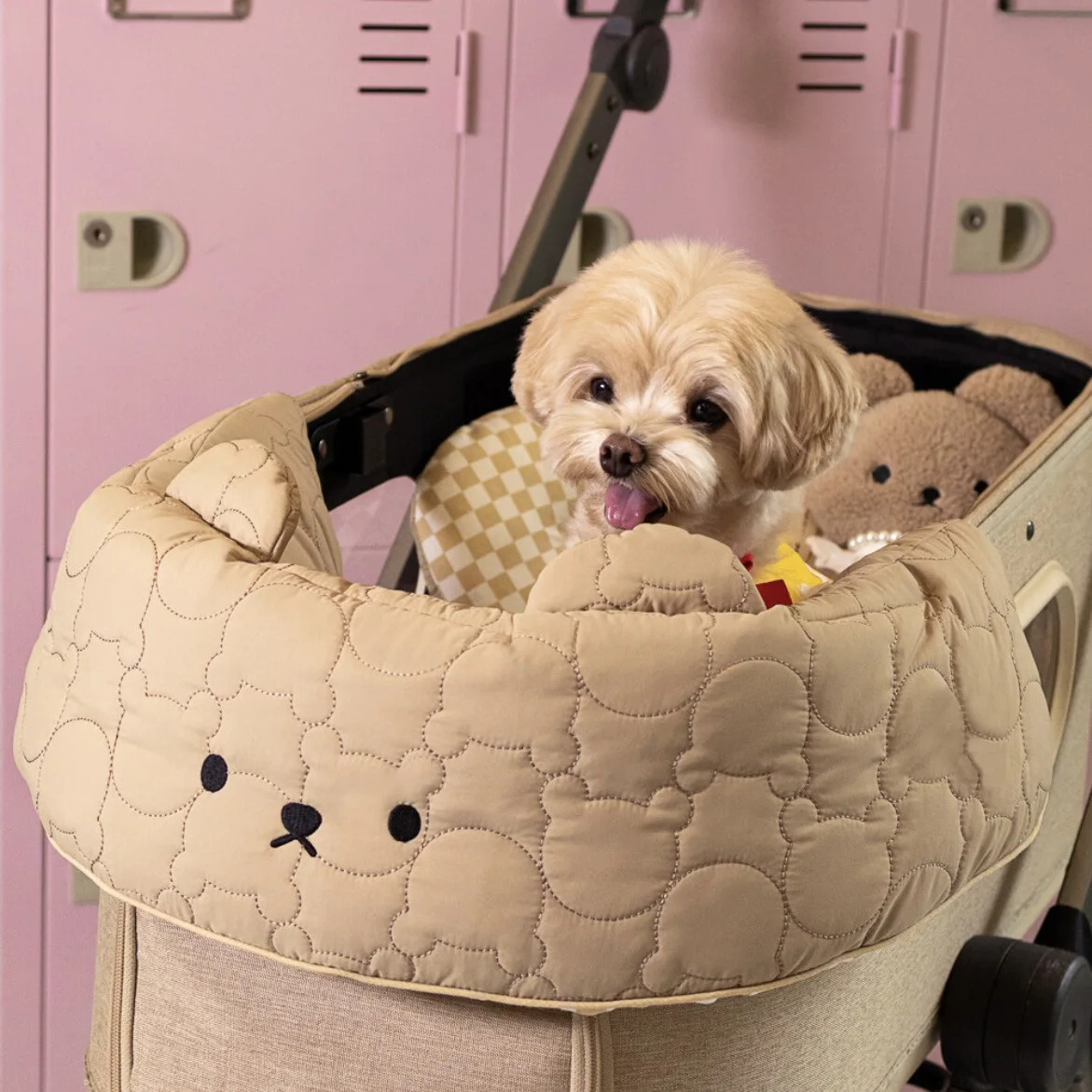Colchoneta impermeable reversible para carrito de gatos y perros