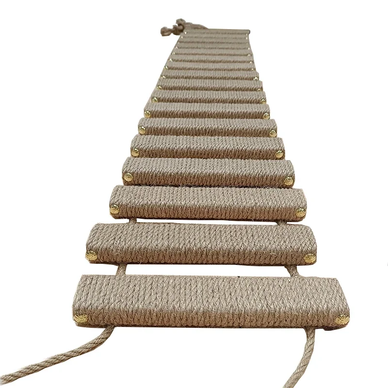 Detalle de la escalera de sisal