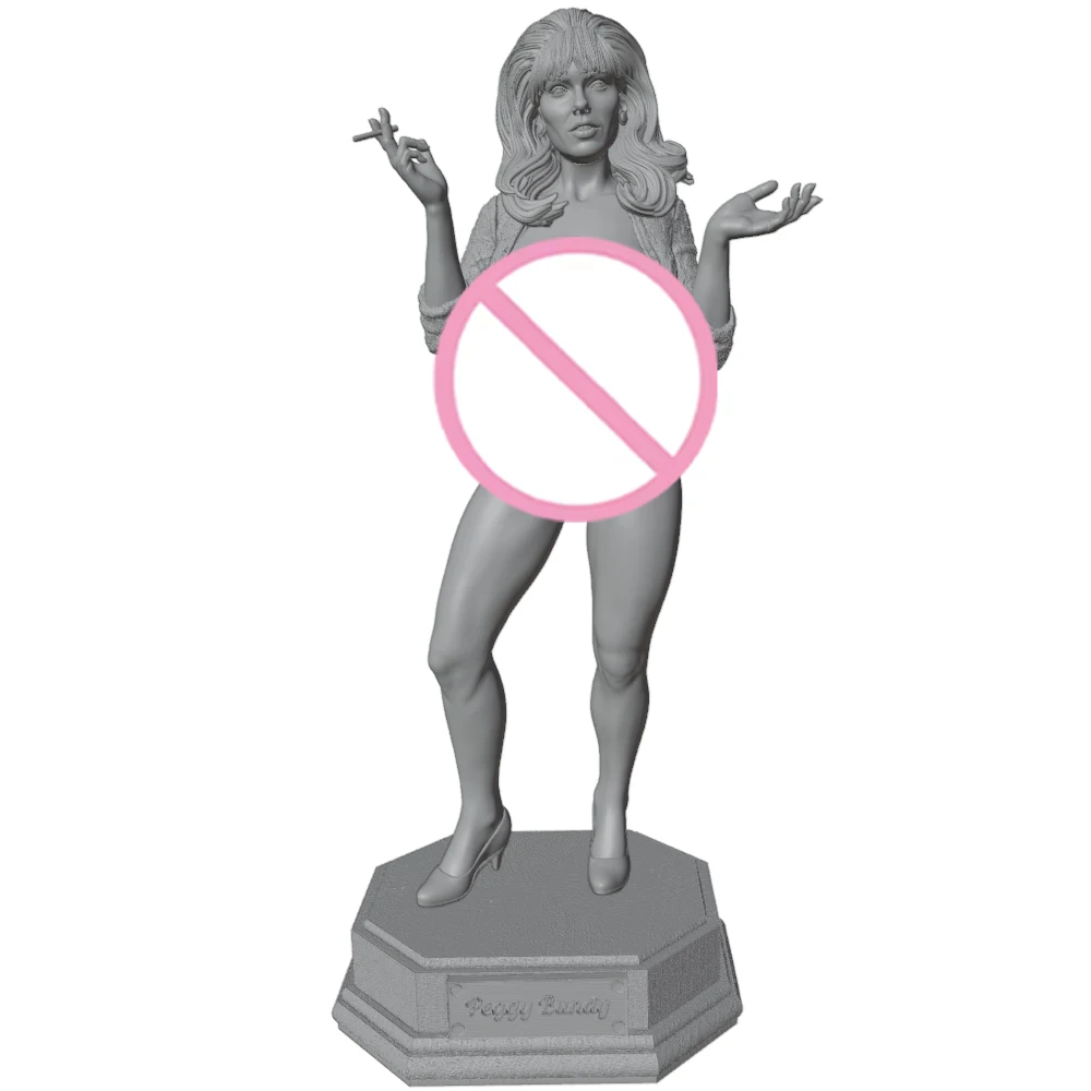 Figura coleccionable de anime miniatura gris impresa en 3D sin montar - imagen 3