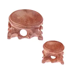 Soporte de madera para esfera decorativa de cristal