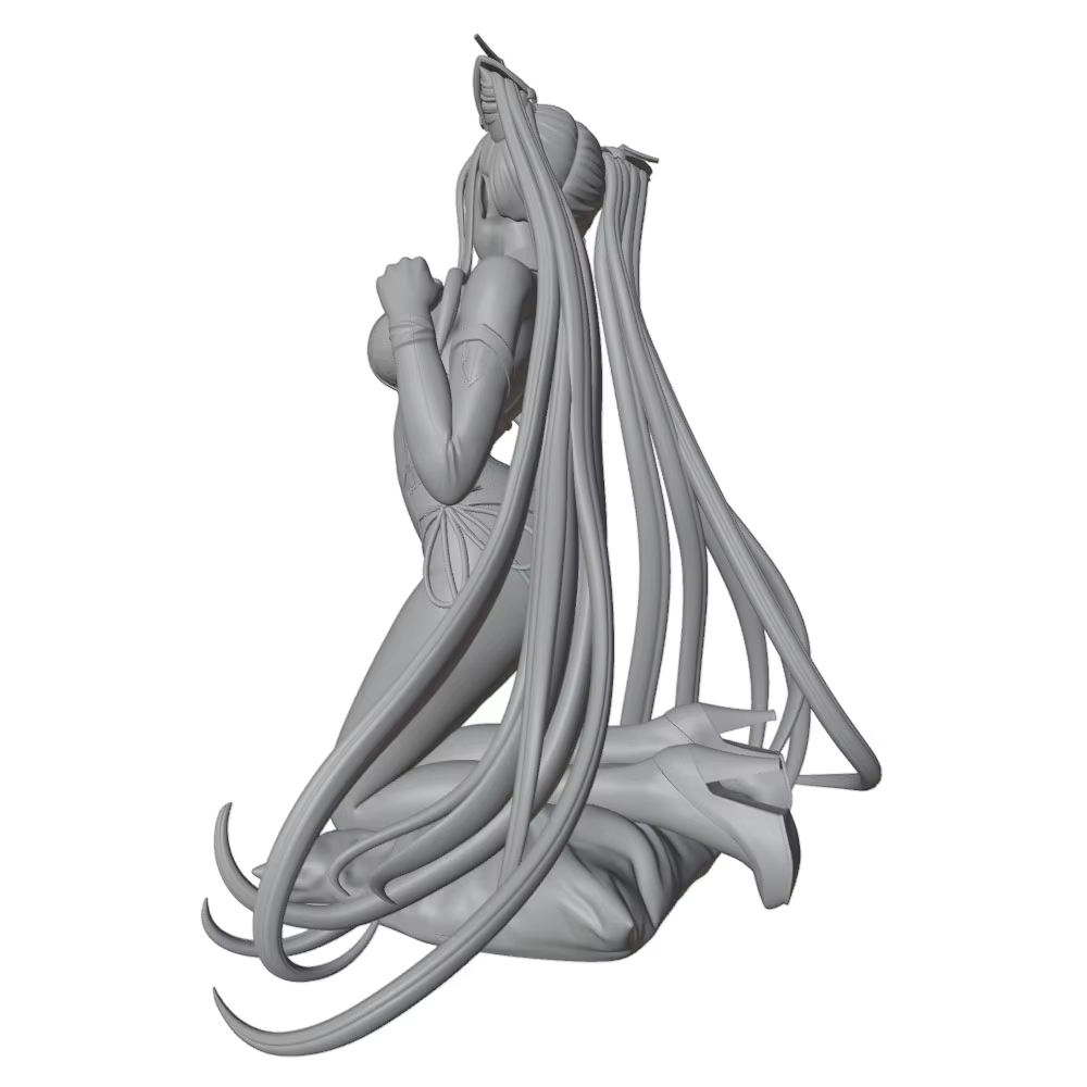 Figura de personaje anime gris impresa en 3D, DIY sin montar - imagen 5
