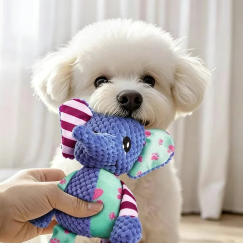Juguete peluche interactivo masticable con sonido para perros y gatos - imagen 2