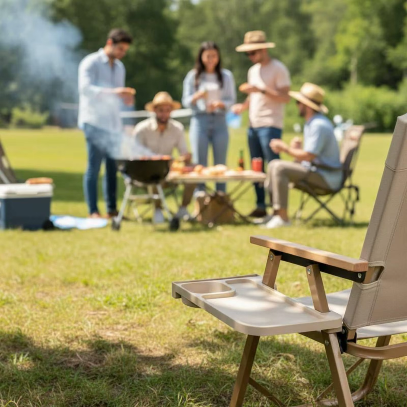 Portavasos para silla de jardín y camping