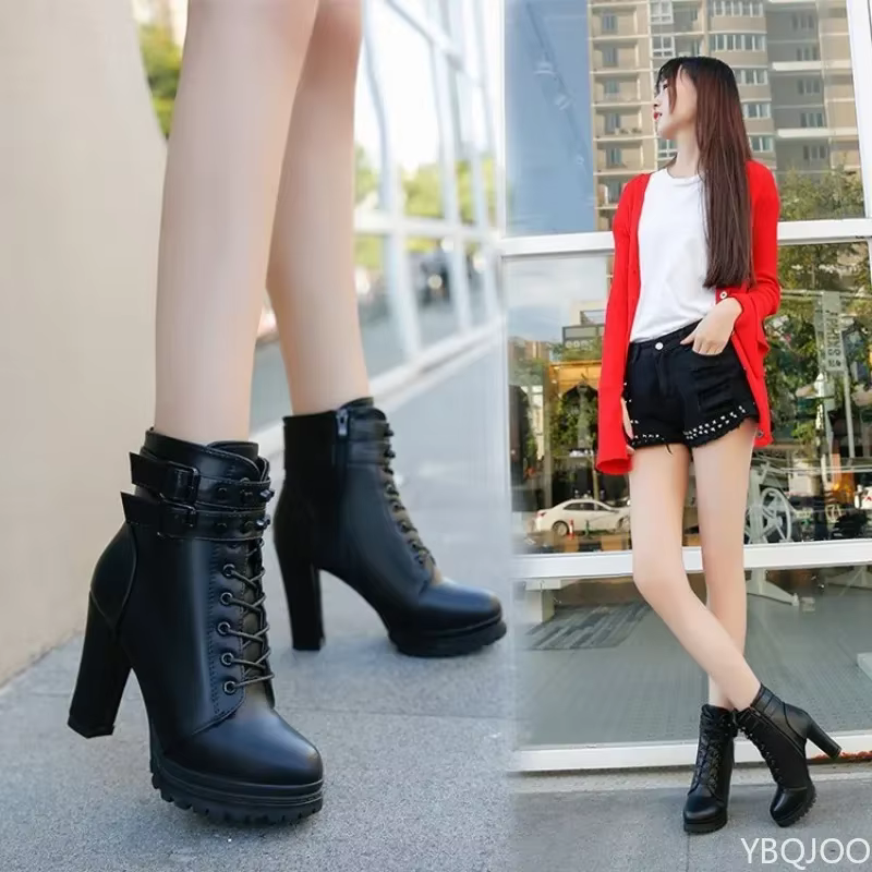 Botas cortas retro con cordones para mujer – Zapatos minimalistas y elegantes - imagen 5