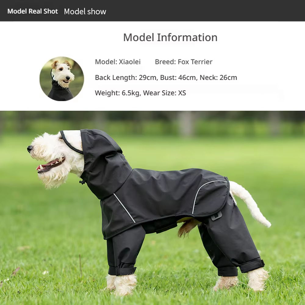 Impermeable para perros: mono completo lluvia, barro y polvo - imagen 3