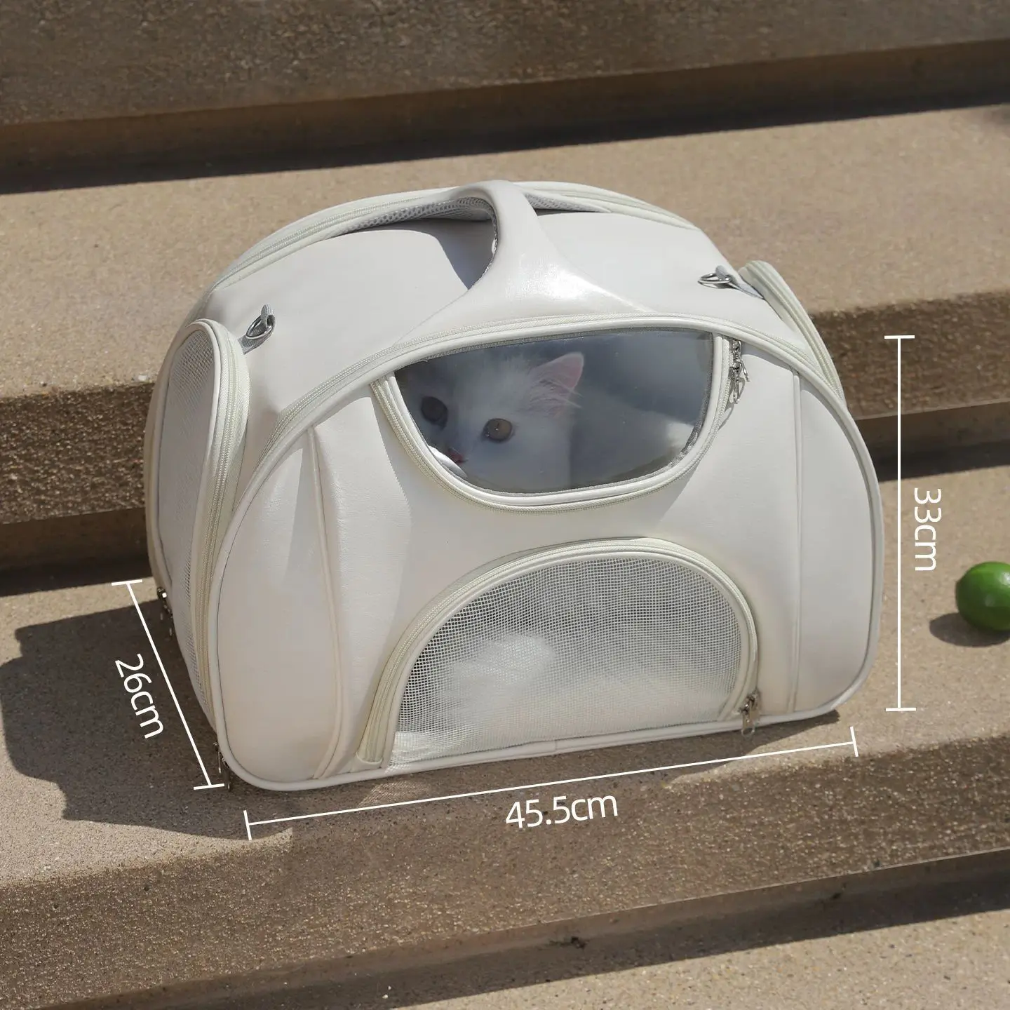 Mochila transportadora para gatos tipo cápsula espacial con ruedas