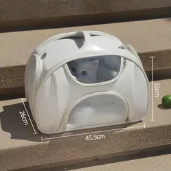 Mochila transportadora para gatos tipo cápsula espacial con ruedas