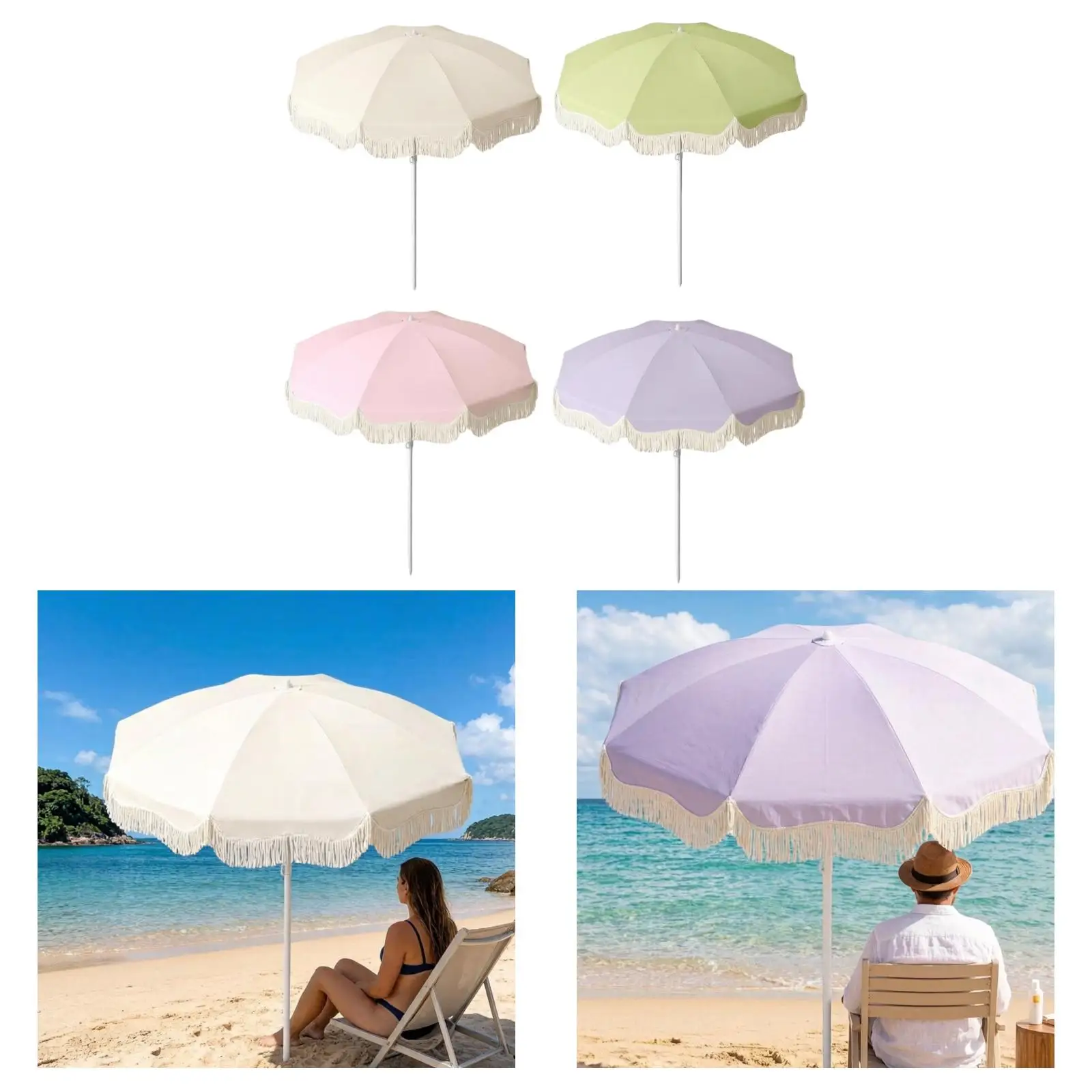 Sombrilla parasol portátil con borlas y flecos para gatos y perros - imagen 2
