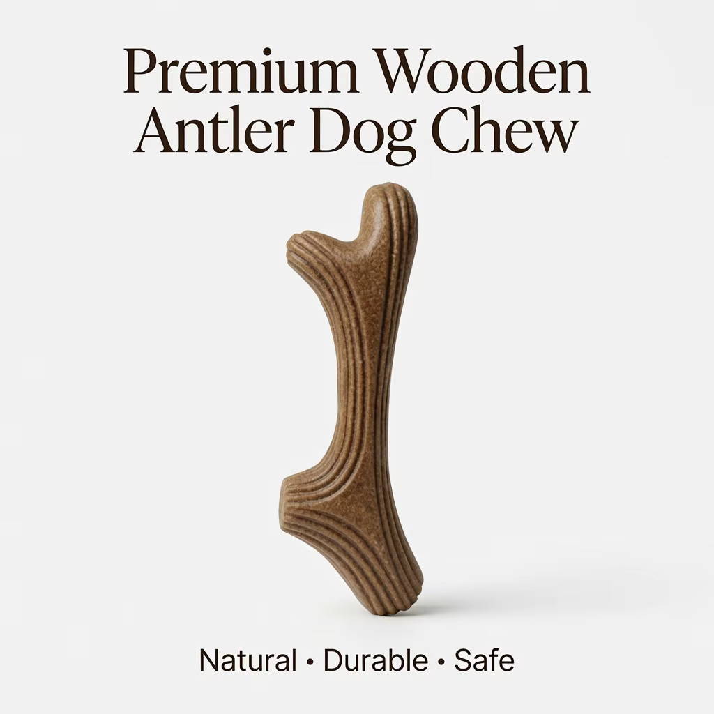 Juguete para la dentición de perros masticable resistente de madera