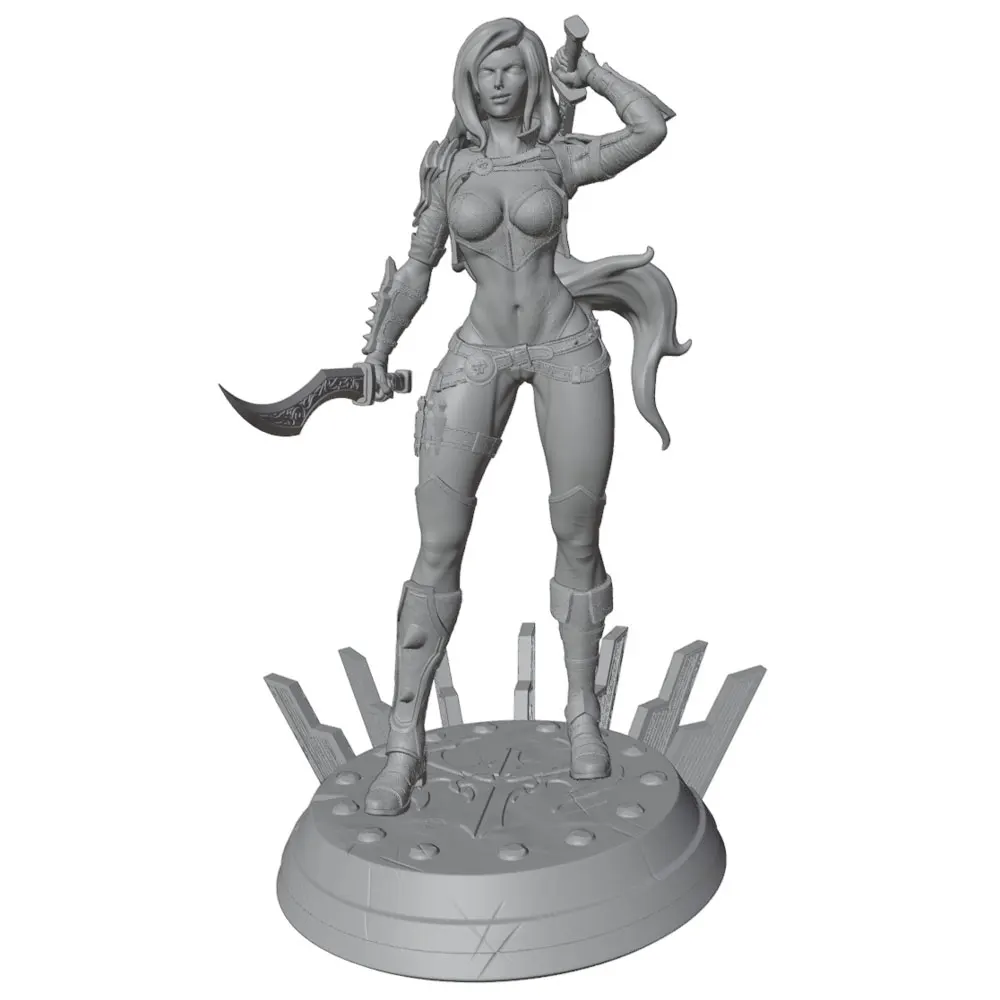 Modelo a escala 1/24 de samurái sexy en piezas sueltas