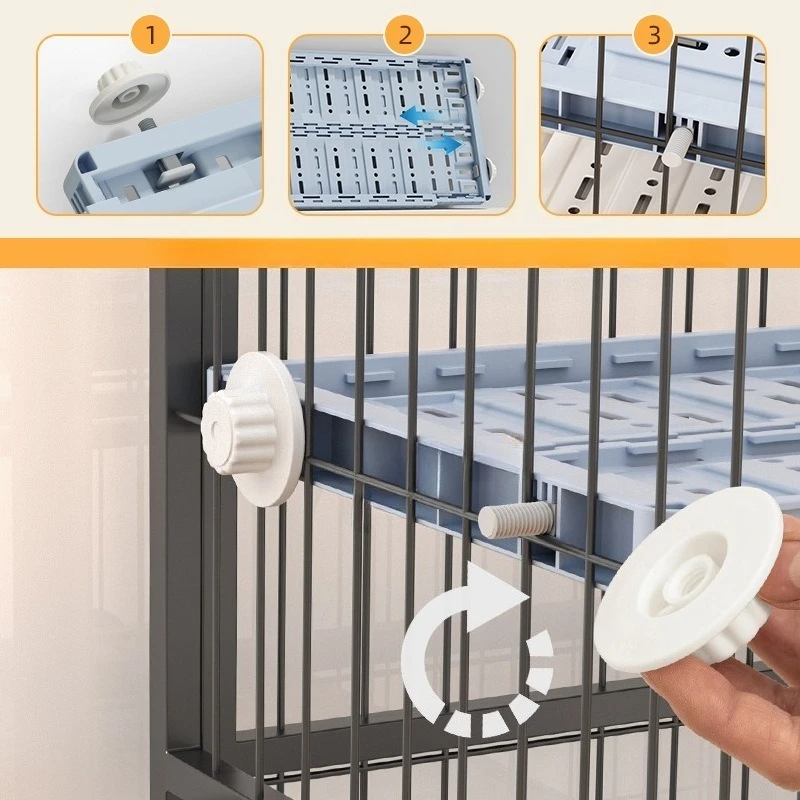 Estante Ajustable para Gato en Jaula – Plataforma Telescópica - imagen 3