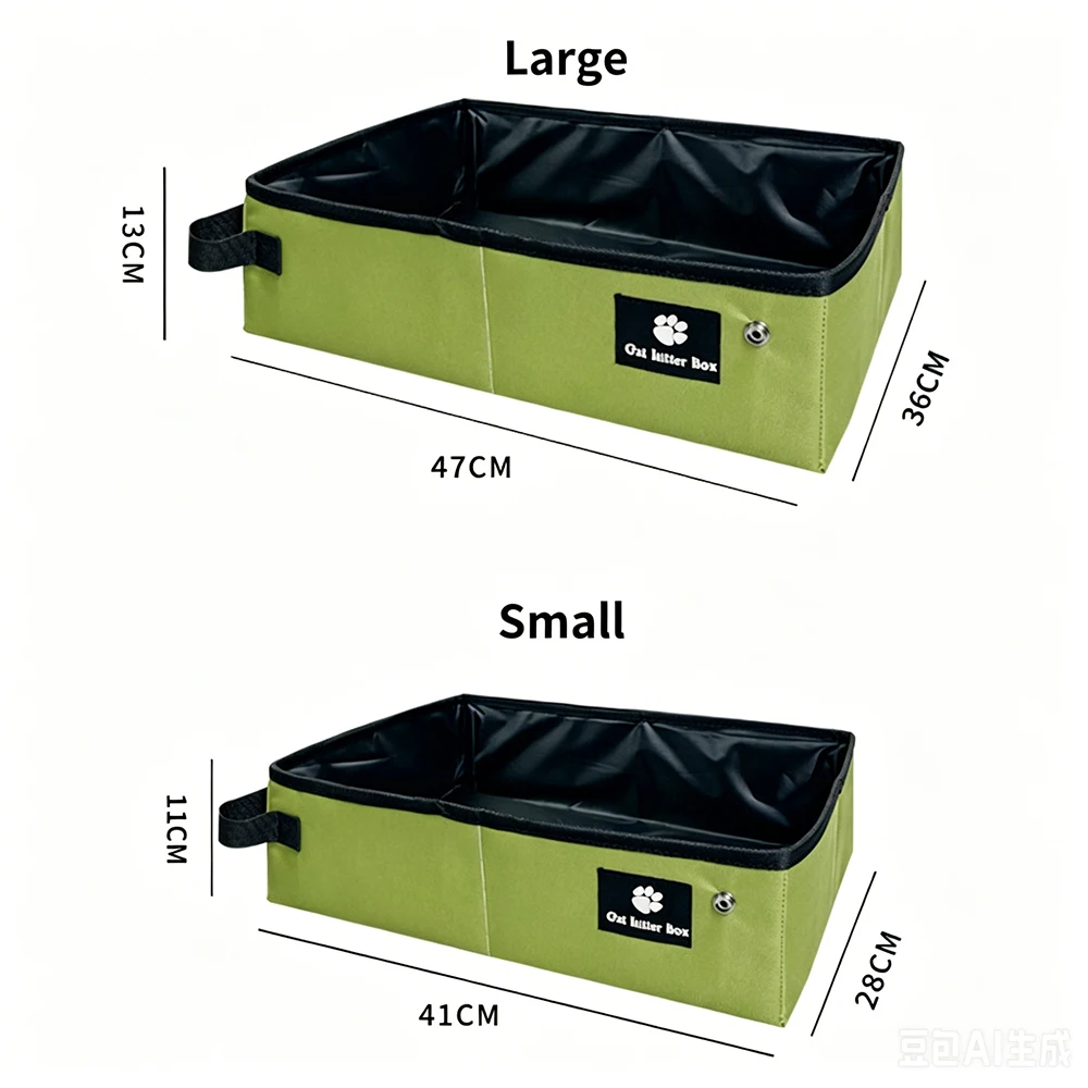 Caja de arena portátil para gatos y perros, bandeja impermeable - imagen 5