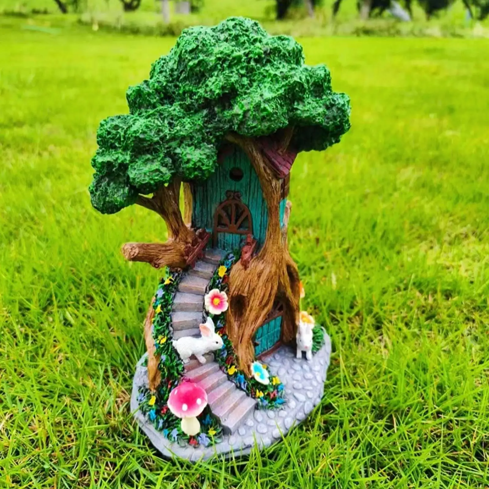 Casa de Hadas Decorativa para Jardín – Figurilla Encantada para ExTERIOR - imagen 5