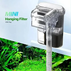Filtro colgante USB con bomba de oxígeno para peceras pequeñas