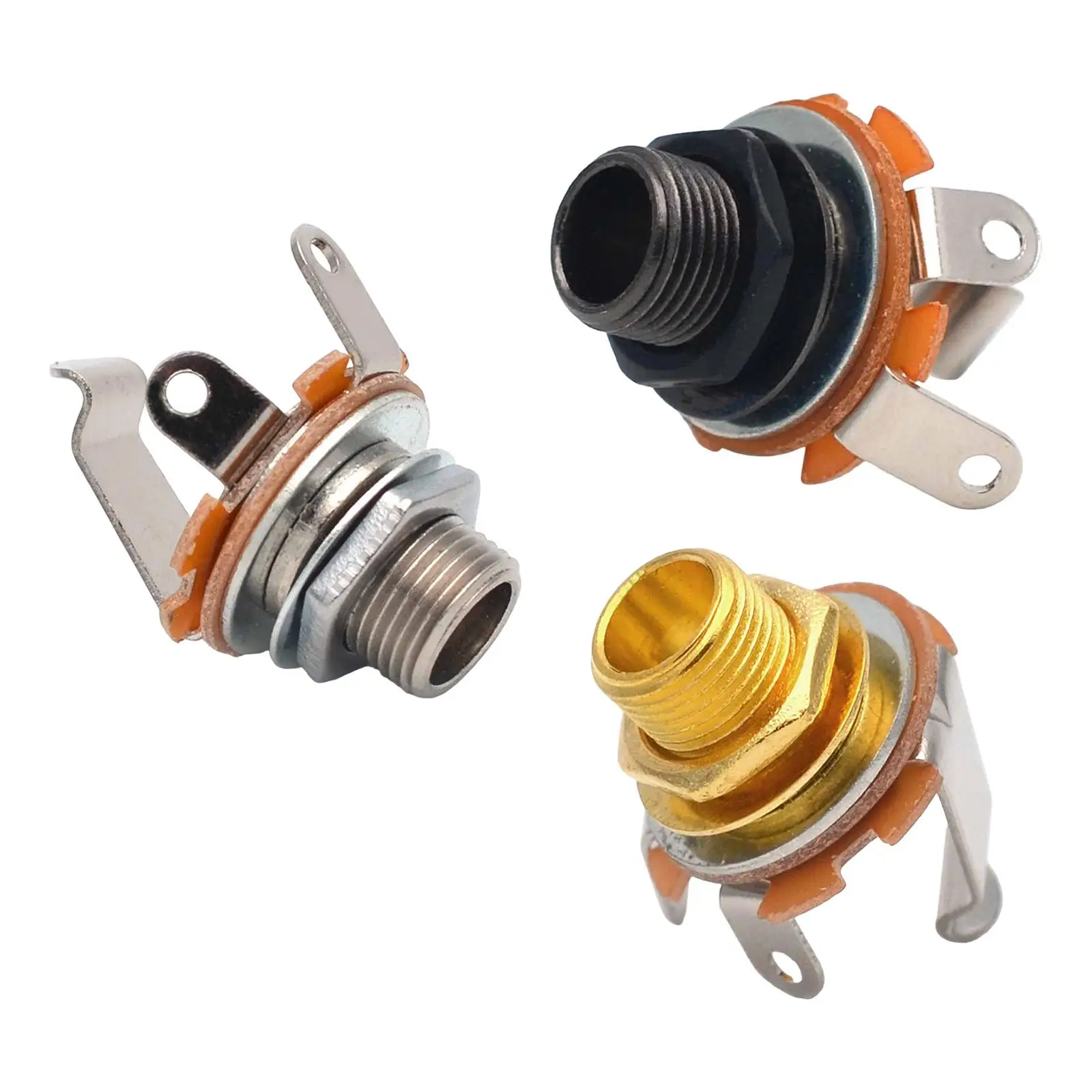 Conector Jack Mono 1/4" para Guitarra y Bajo – Repuesto Duradero con Tuerca - imagen 4