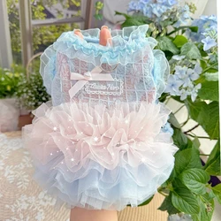 Vestido de encaje transpirable para perros y gatos – Estilo princesa