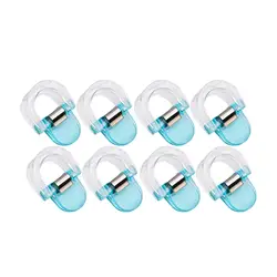 Clips ajustadores para pantalones – Abrazaderas elásticas para puños y ropa azul