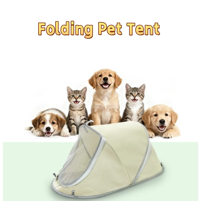 Caseta plegable impermeable para perros pequeños y medianos