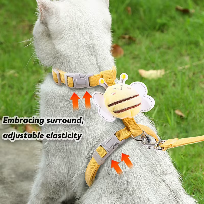 Arnés, correa y collar de abeja antiescape para perro y gato - imagen 2