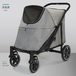 Carrito de paseo con ruedas para perros y gatos medianos y grandes