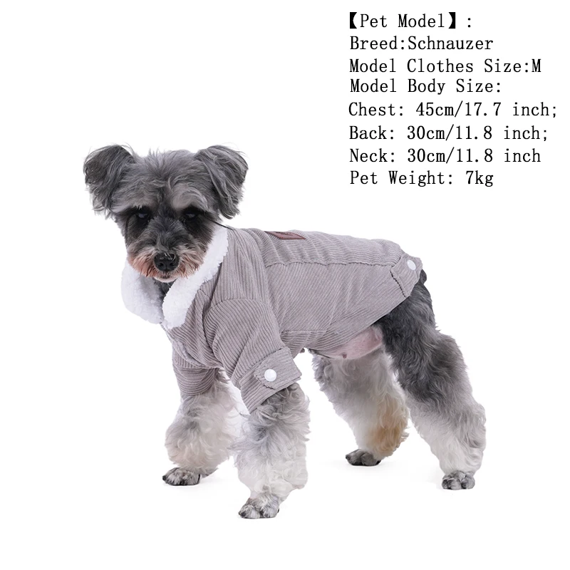 Abrigo de polar gris para chihuahua