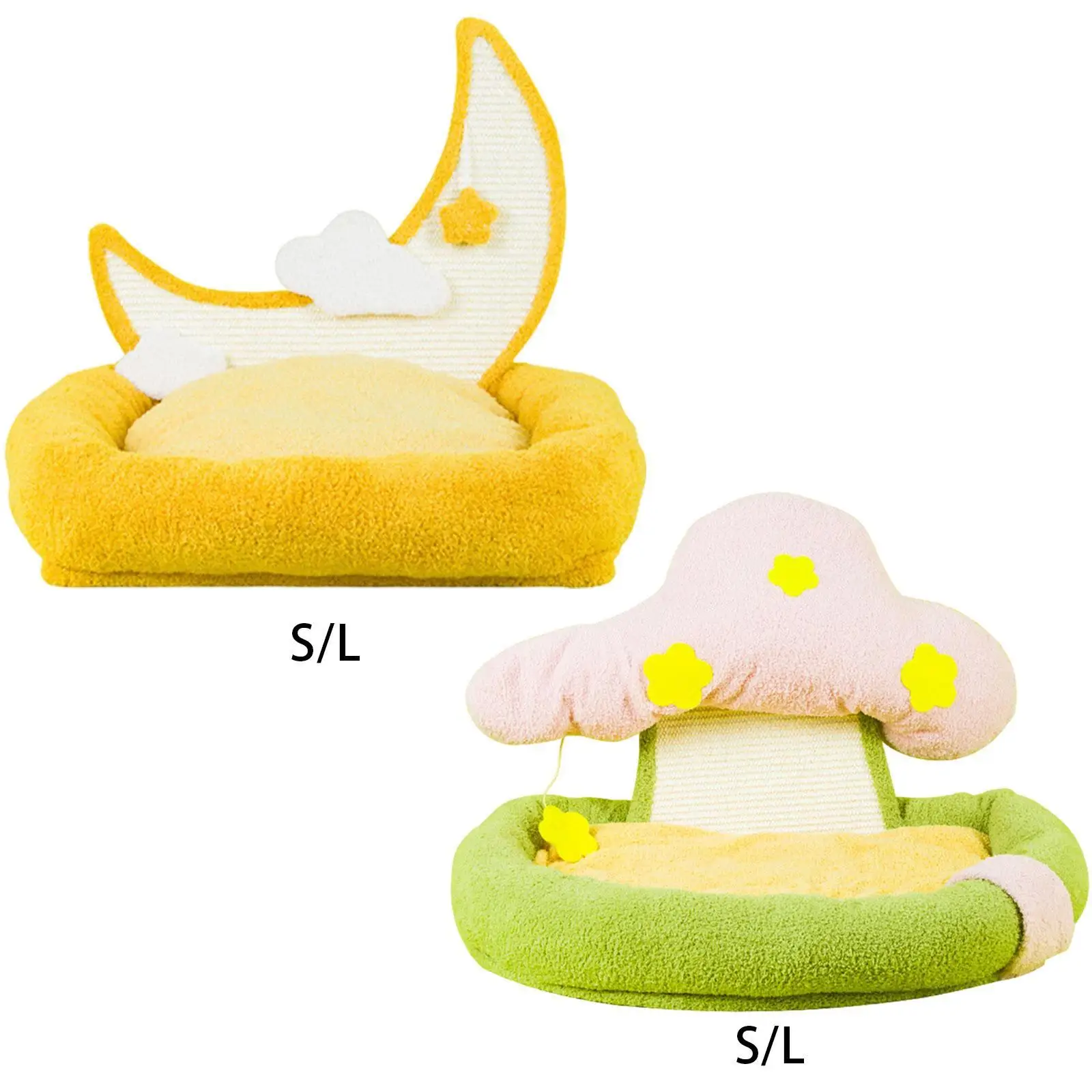 Cat Bed Cute Winter Warm Kitten Bed Kitty Couch Bed Indoor Cats Kennel Soft Dog Bed Cat Scratch Board Cat Sofa Bed for Cats