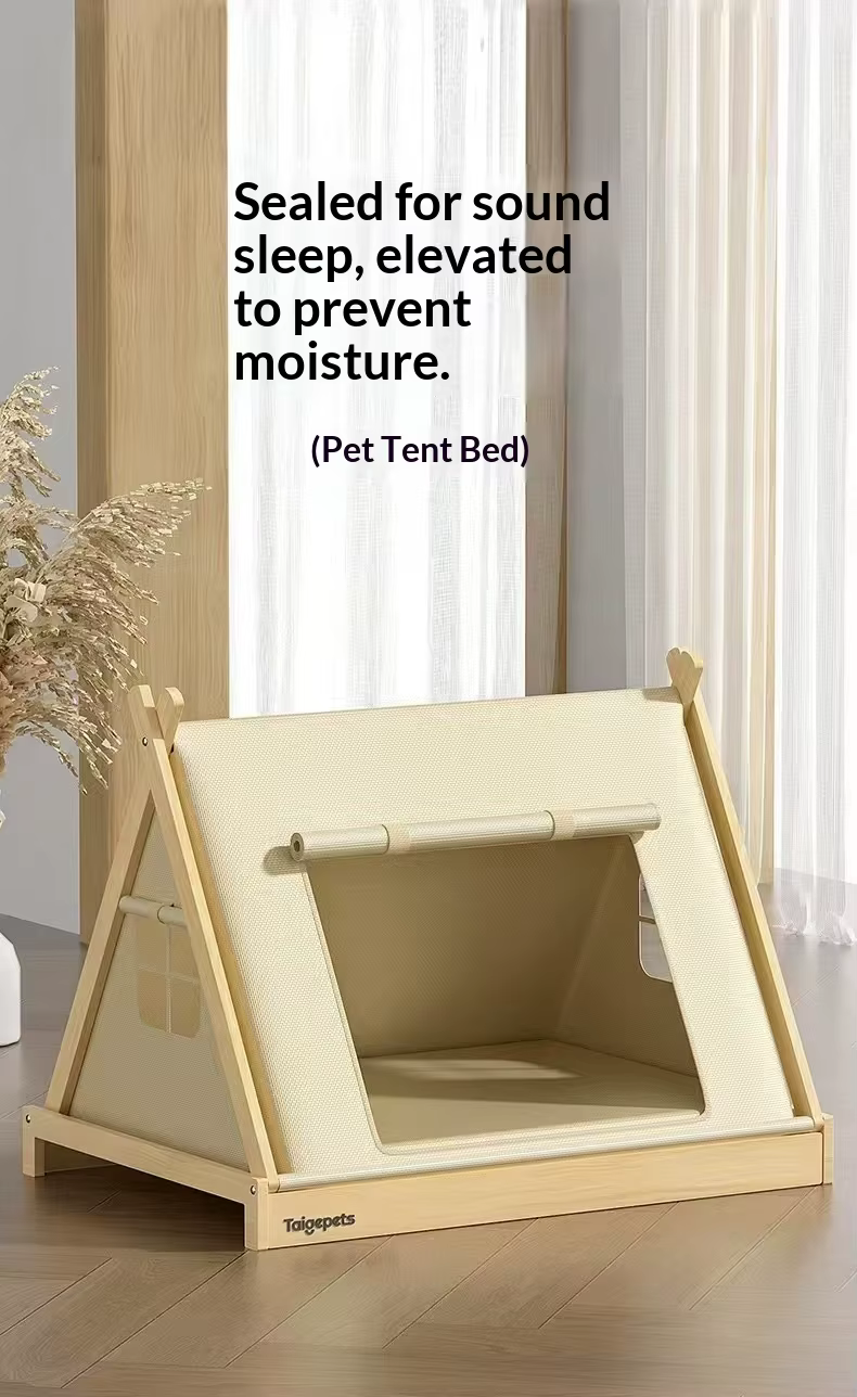 Cama tipo tienda para mascotas elevada del suelo para perros pequeños