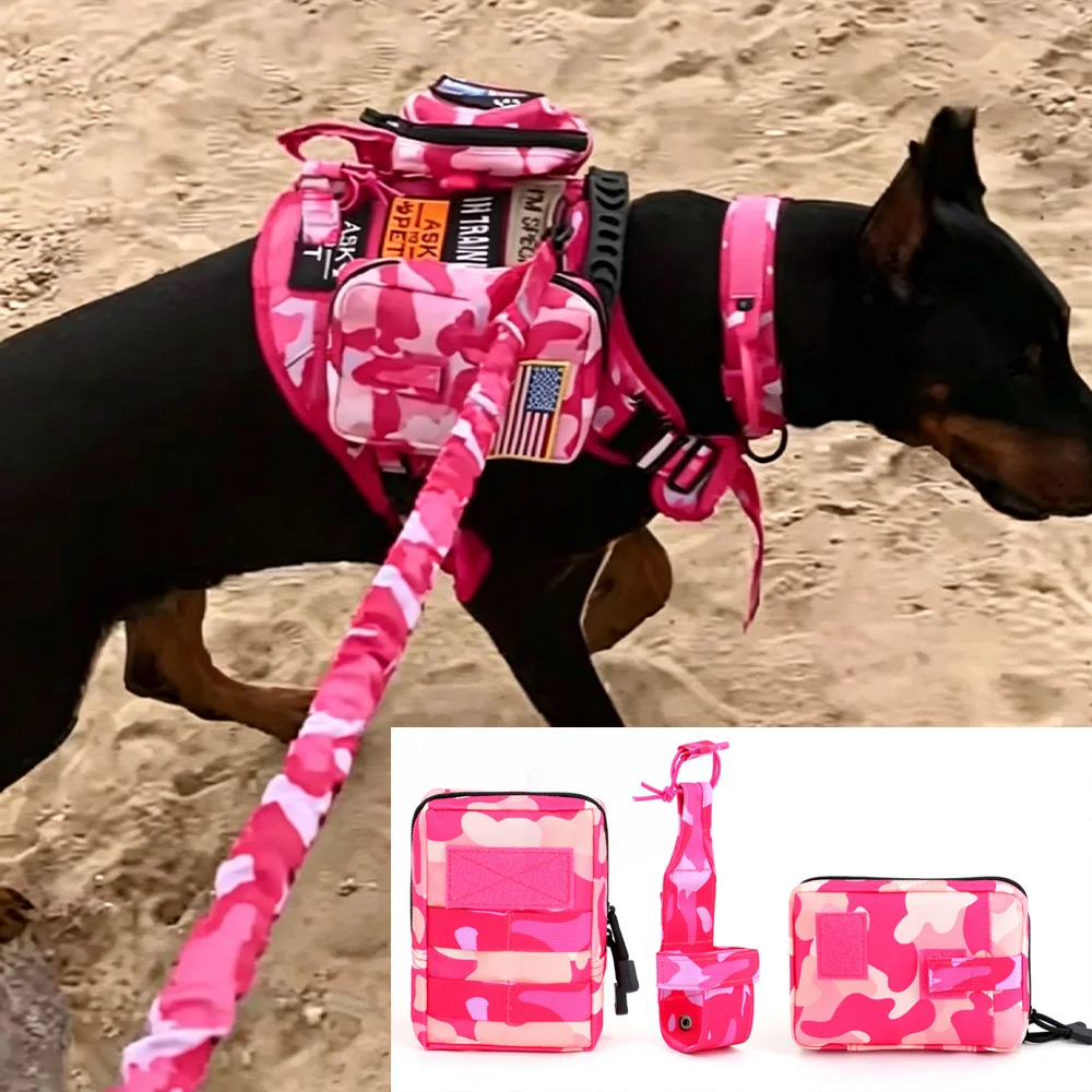 Bolsas Molle desmontables para chaleco táctico de perro, porta botella - imagen 4