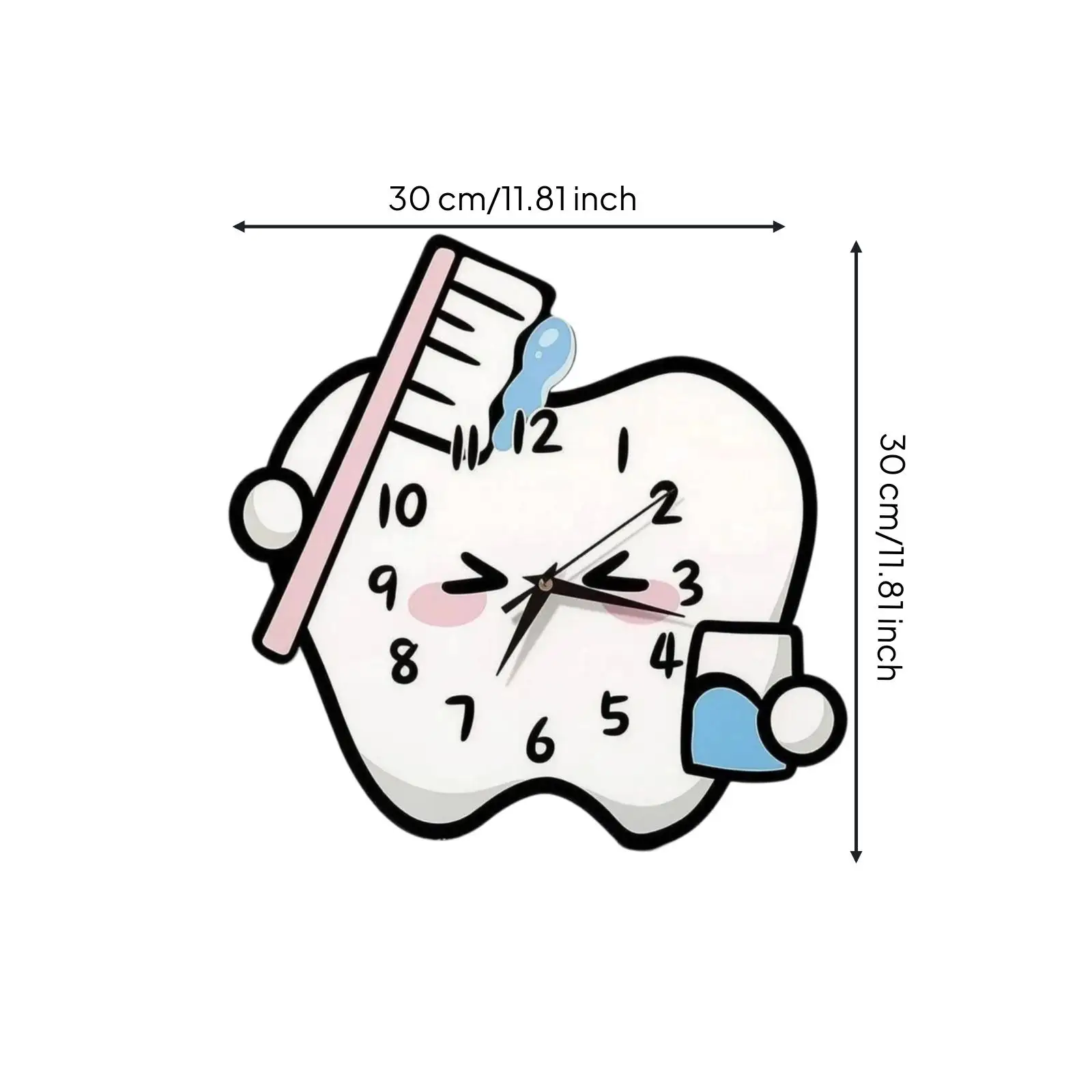 Reloj analógico cepillo dental para clínica y aula infantil - imagen 4