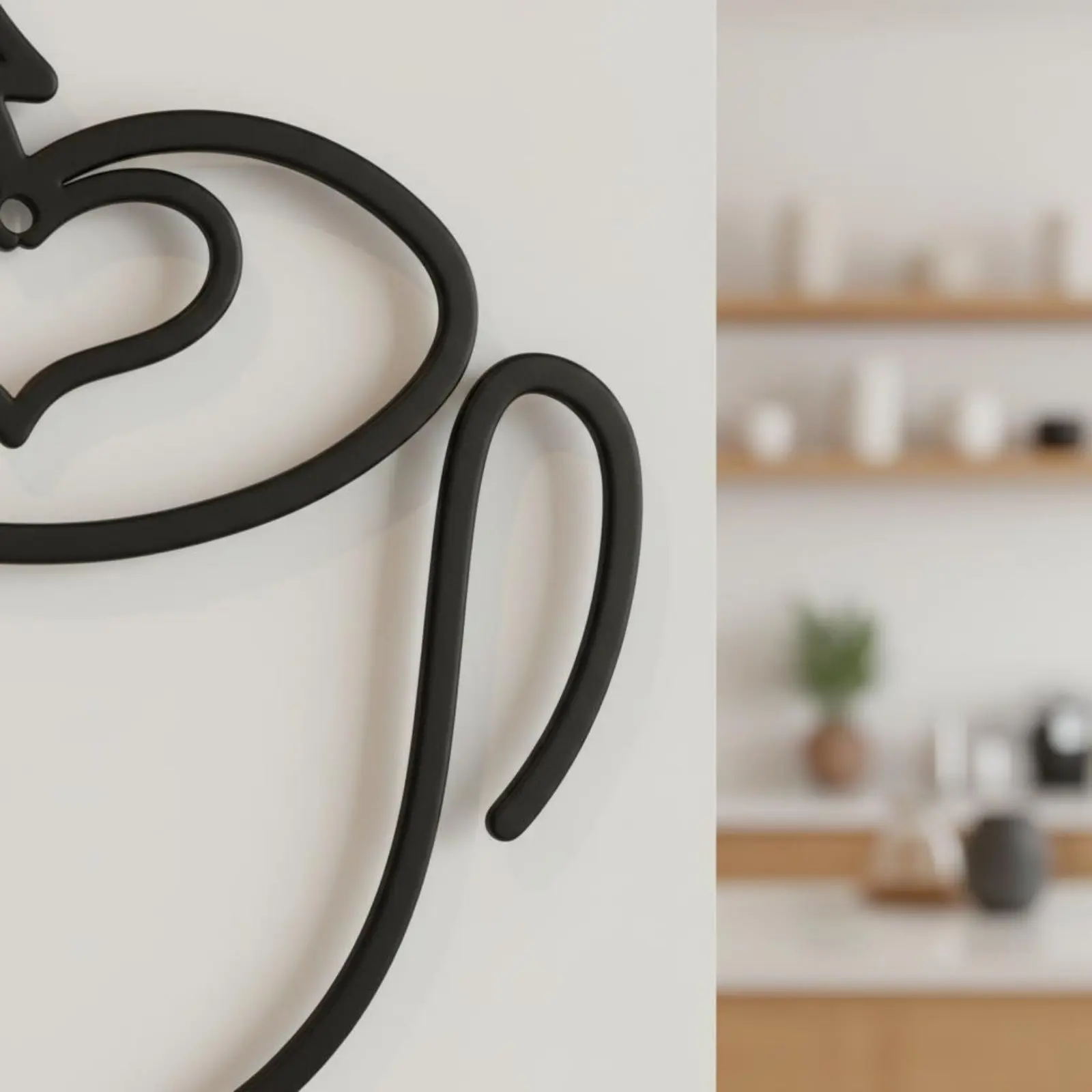 Juego de tazas de café decorativas de pared vintage metálicas - imagen 4