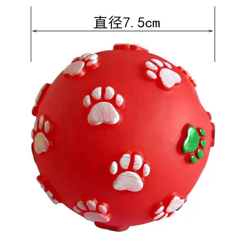 Pelota juguete suave para perros con huellas, cuida dientes - imagen 3