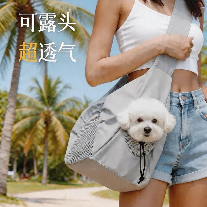 Bolsa de transporte transpirable para gatos y perros cruzada de verano - imagen 3