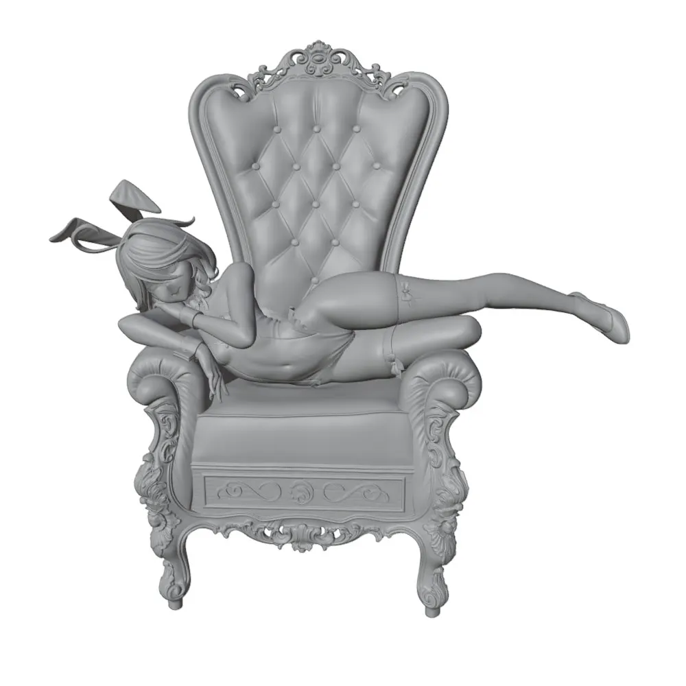 Estatua de anime para decorar cuarto, figura DIY gris, 3D - imagen 5