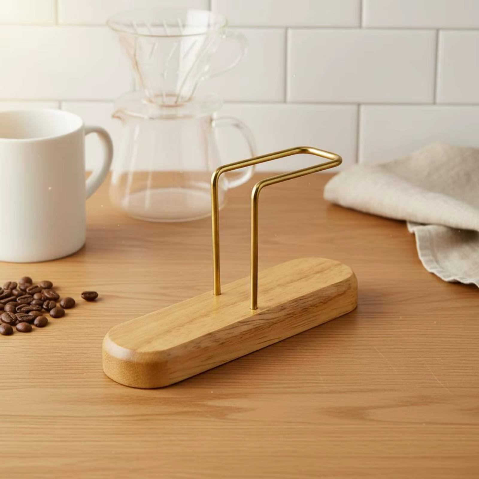 Soporte elevado de madera de nogal para comedero de gatos y perros - imagen 5