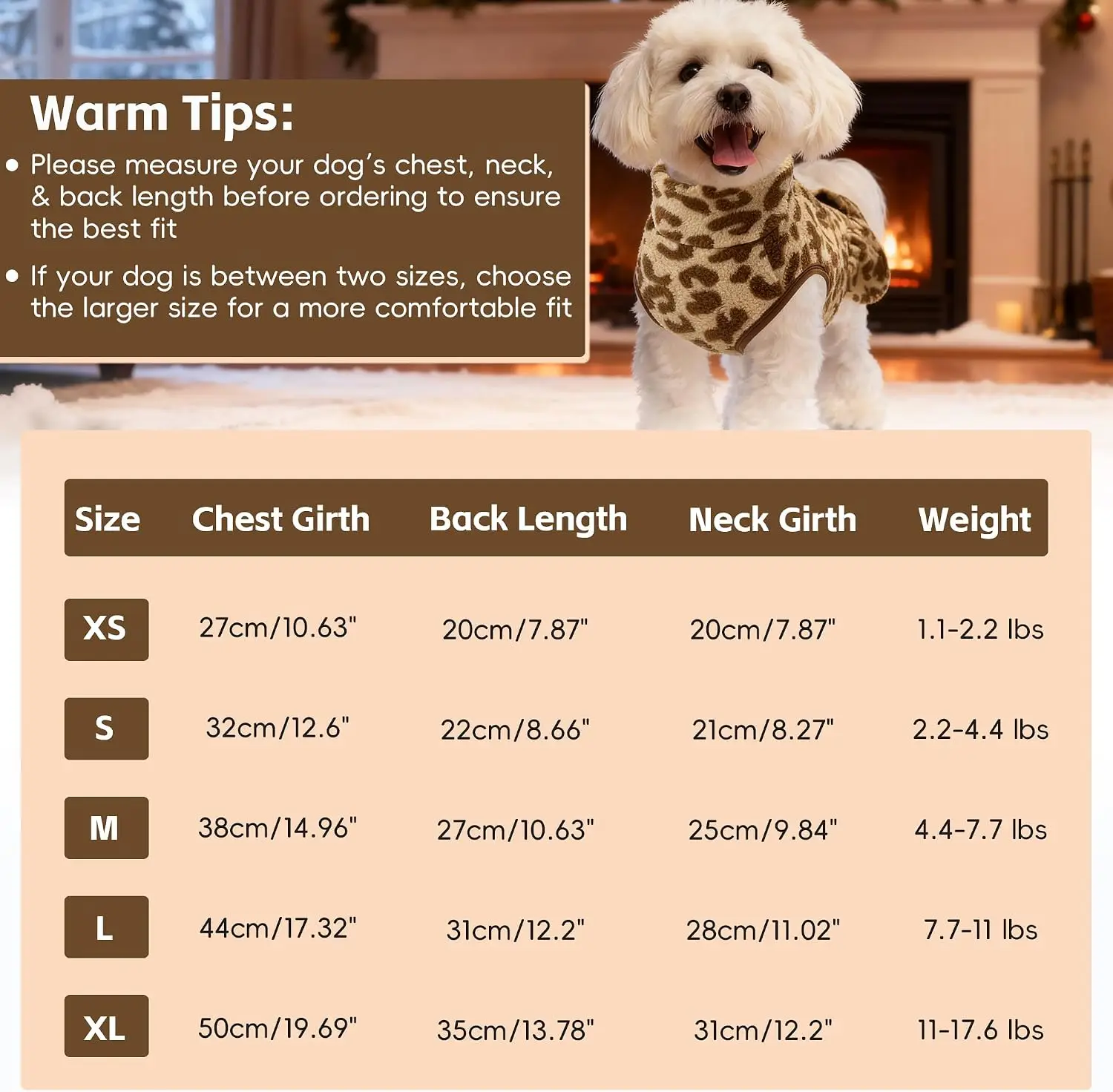 Detalle del diseño del suéter para perro