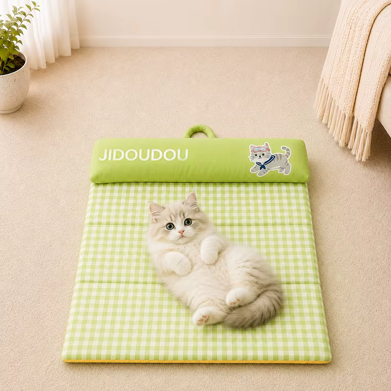 Colchoneta de verano plegable y lavable con almohada para gatos y perros - imagen 2