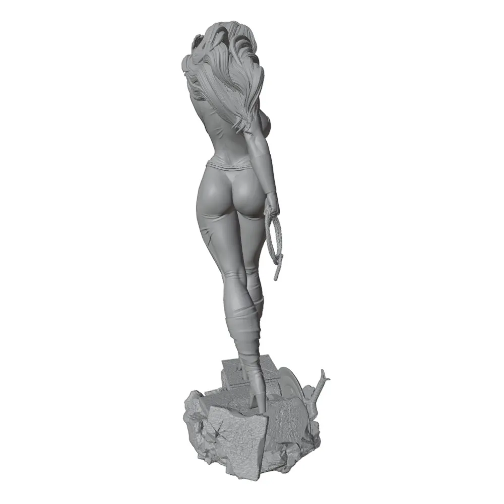 Figura de resina para pintar 1/24 – Modelo de personaje en gris 75mm sin pintar - imagen 3